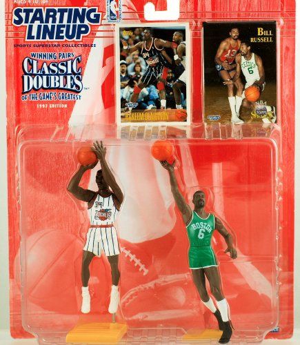 NBA Hakeem Olajuwon &amp; Bill Russell Classic Doubles (1997) Starting Lineup Figure Set