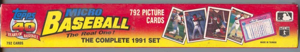 1991 Topps Micro Baseball Set