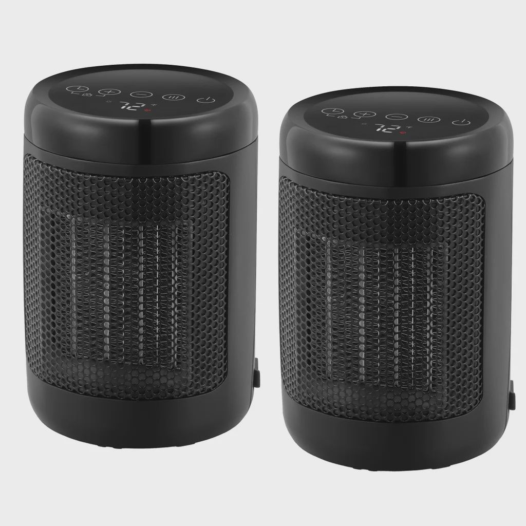 OmniHeat Digital Ceramic Personal Heater, 2-pack - Retail $49.99