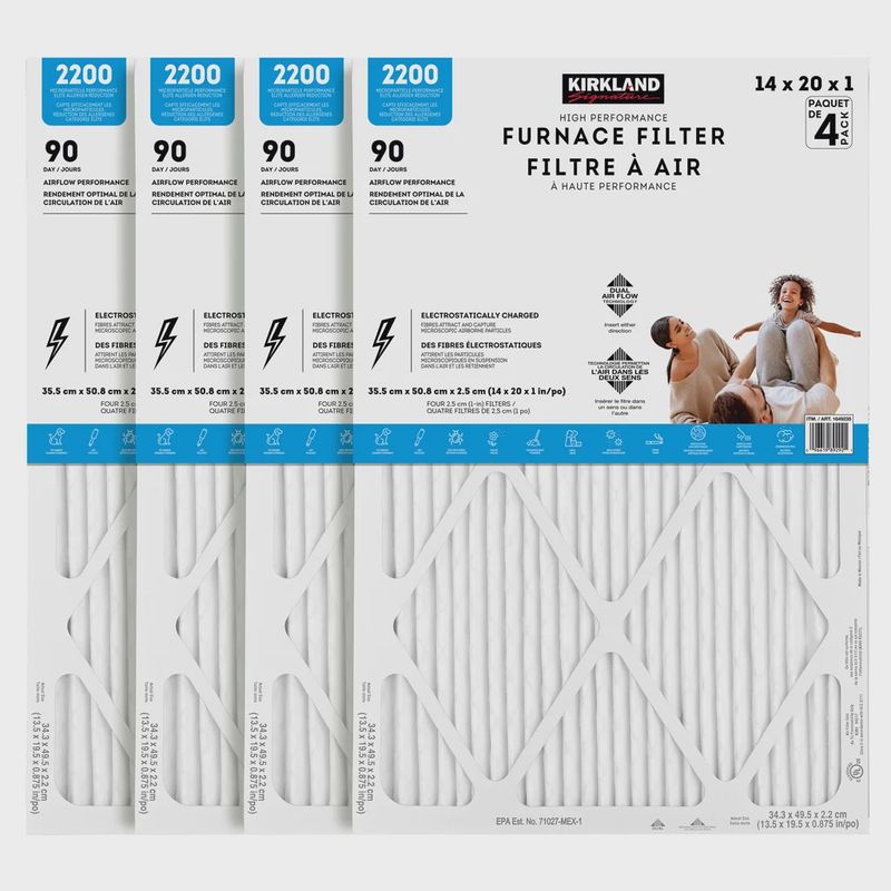 Kirkland Signature 2200 High Performance Furnace Filters SINGLE