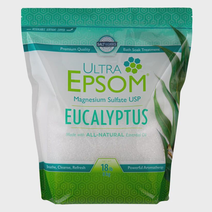 Ultra Epsom Eucalyptus Bath Salts, 18 Pound Bag - RETAIL - $28.99