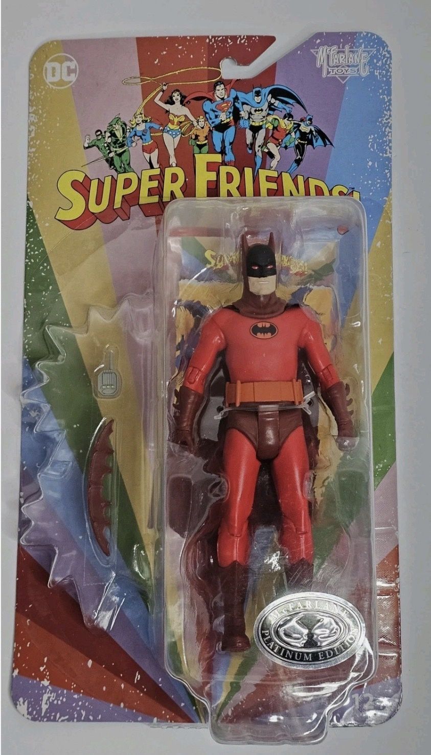 DC Retro Super Friends RED BATMAN Platinum Edition 6" Figure McFarlane