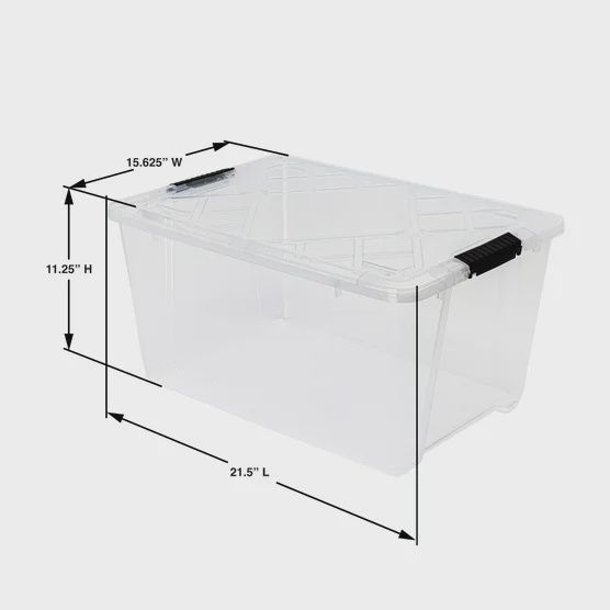 Greenmade InstaView Bin, 45 Quart, Clear - Retail $44.99
