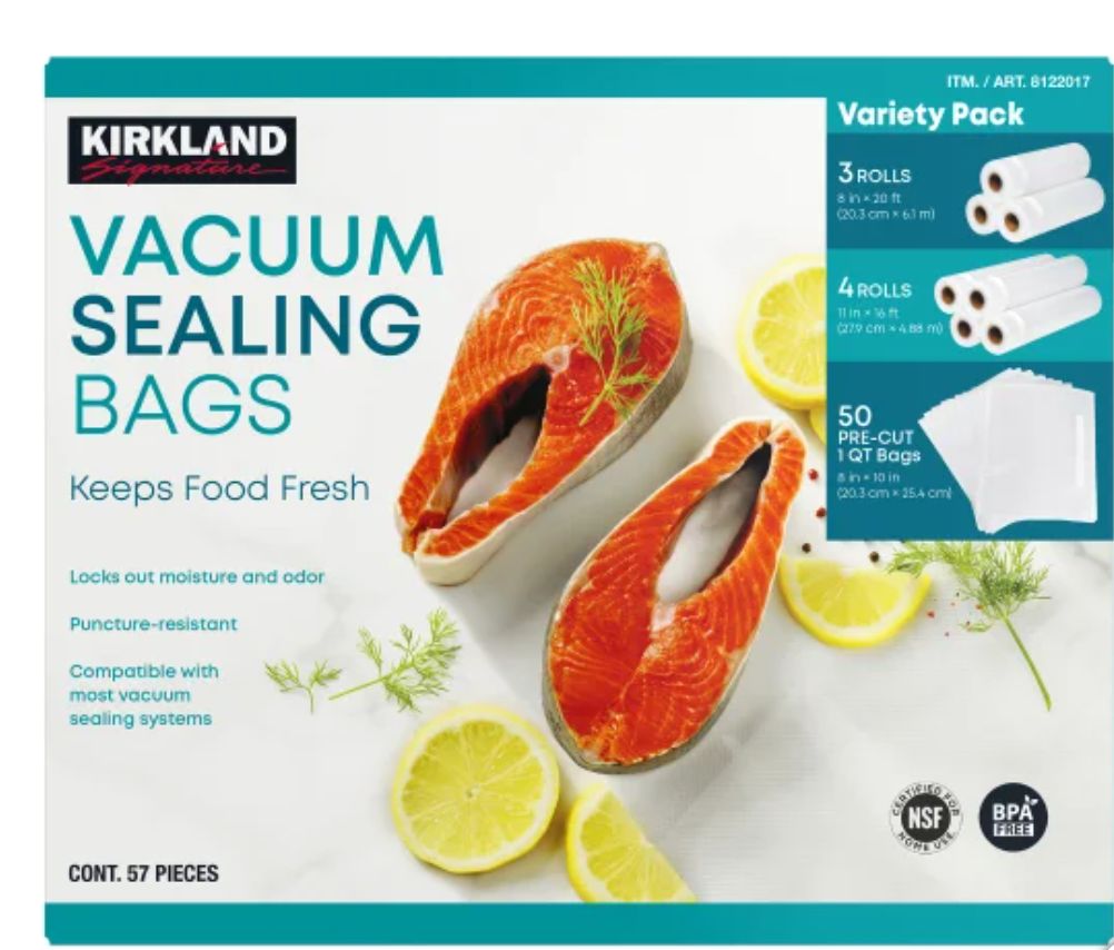 Kirkland Vacuum Sealing Bags - Retail $23.99, CONDITION: Like New