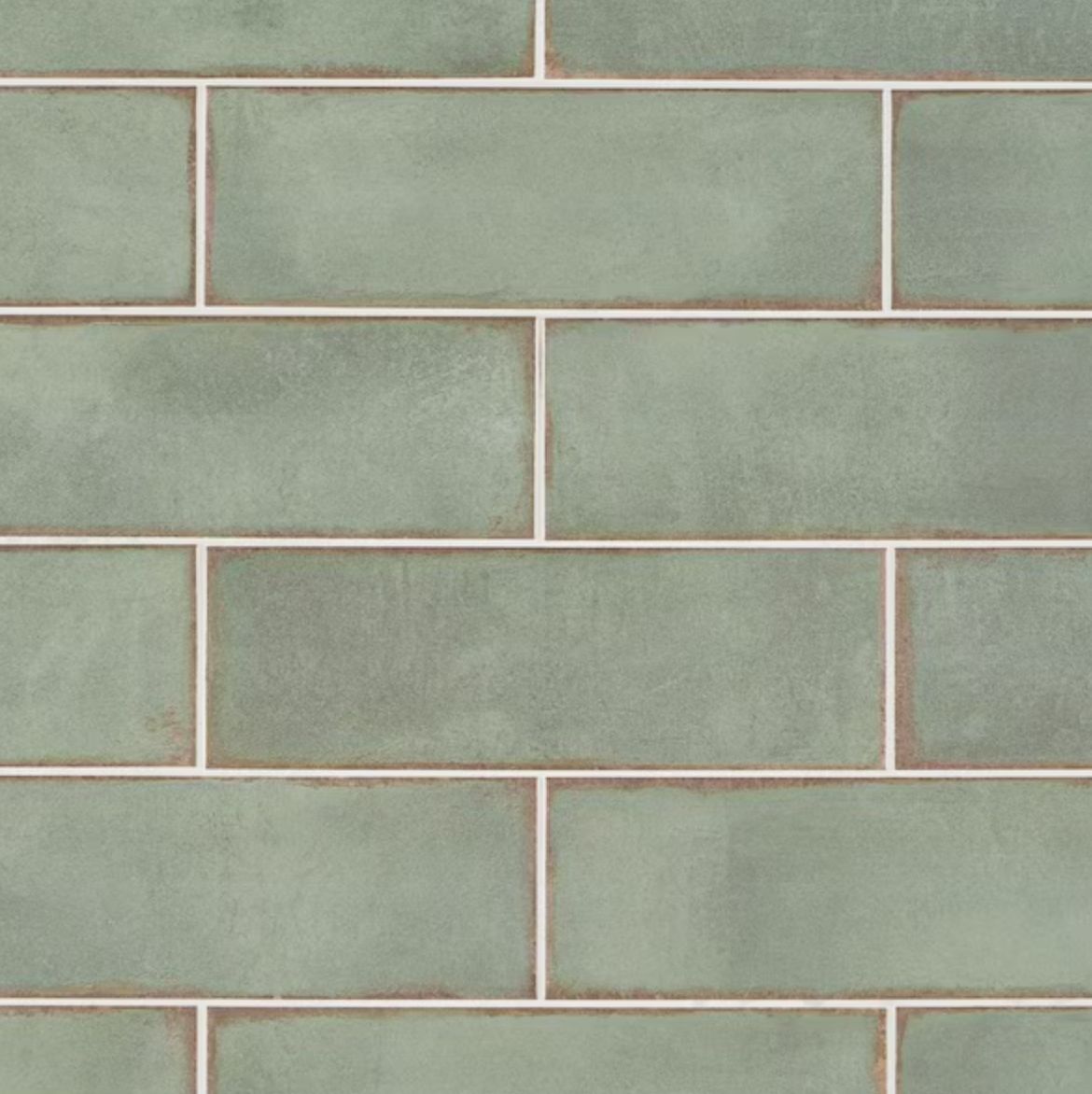 Ivy Hill Tile Santa Fe Green 3.93 in. x 11.96 in. Polished Ceramic Wall Tile, CONDITION: Like New
