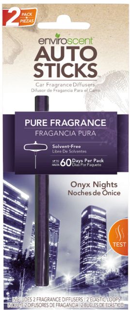 Enviroscent Auto Sticks Onyx Nights 2pc -Retail $6.99, type: Enviroscent Auto Sticks Onyx Nights