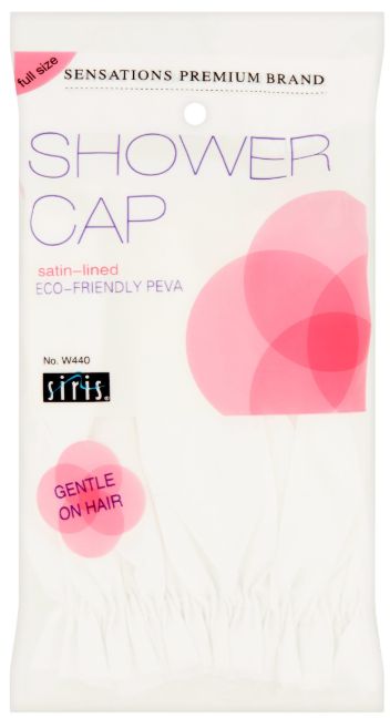 Siris Sensations Premium Brand Full Size Satin-Lined Shower Cap W440 - Retail $3.99, type: W440