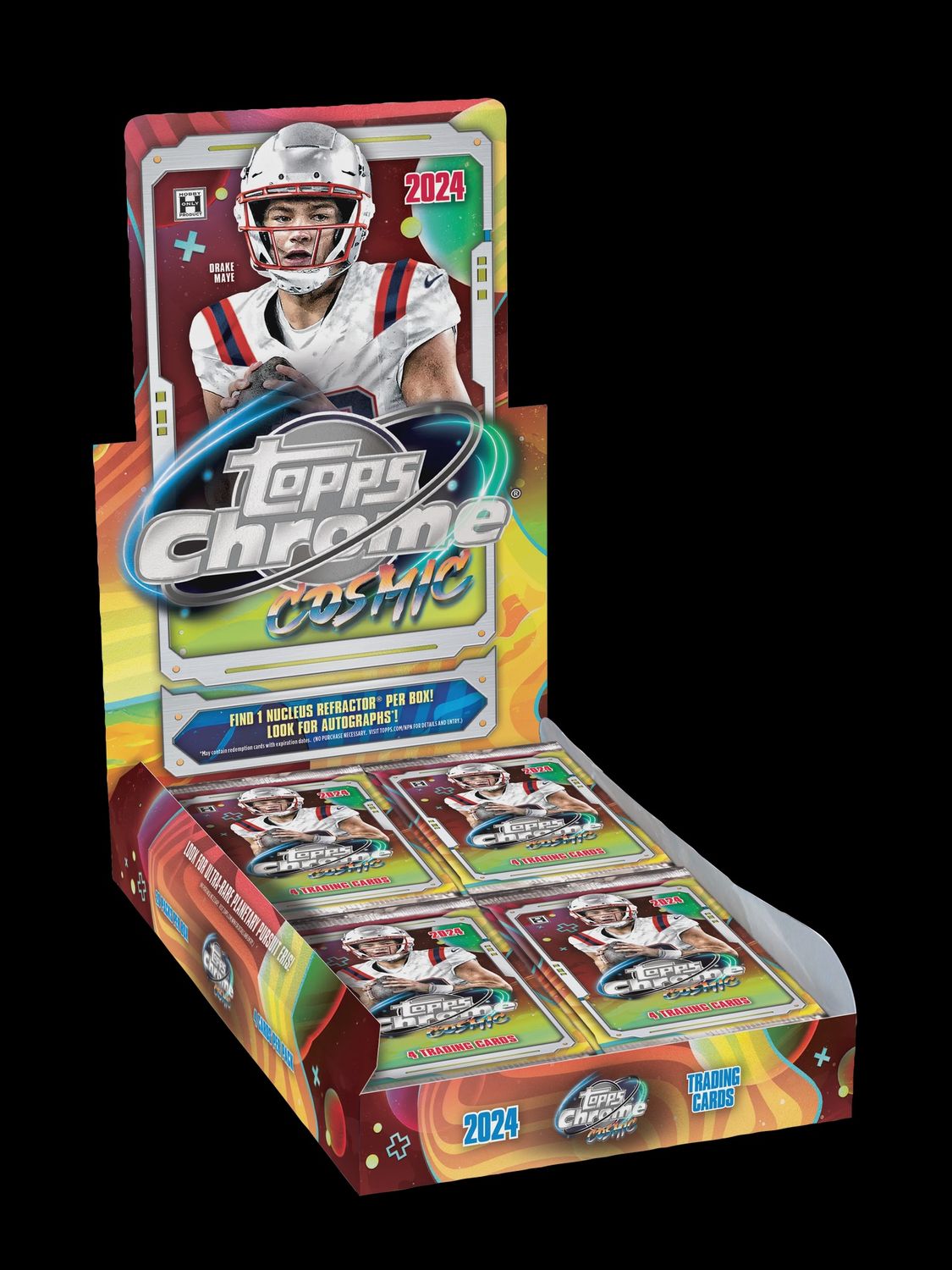 2024 Topps Chrome® Cosmic Football - Hobby Box, Size: Unopened Hobby Box