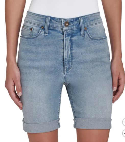 DKNY Women's Denim Bermuda Short, Retail $16.99, COLOR: Blue, Size: 2