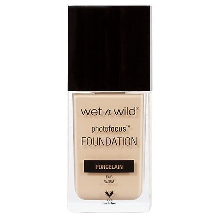 Wet N Wild Photo Focus Matte Liquid Foundation Porcelain Vegan &amp; Cruelty-Free - Retail $6.99, COLOR: Nude