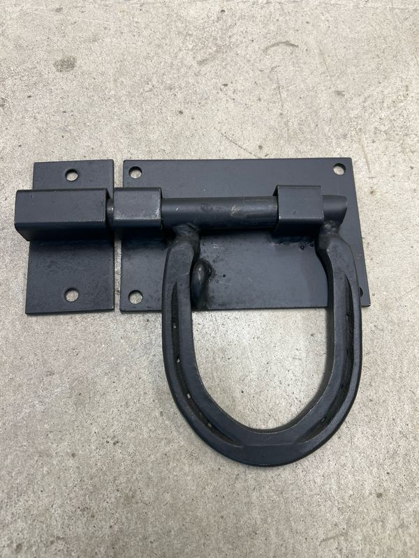 Handmade Iron Horseshoe Barn/Gate/Stall Door Latch