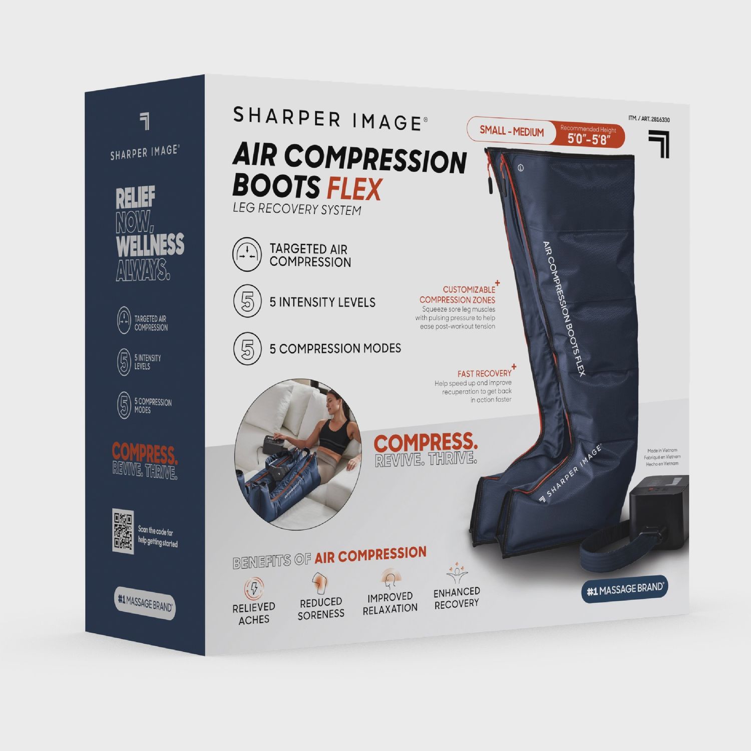 Sharper Image Air Compression Boots Flex Leg Recovery System - Retail $159.99