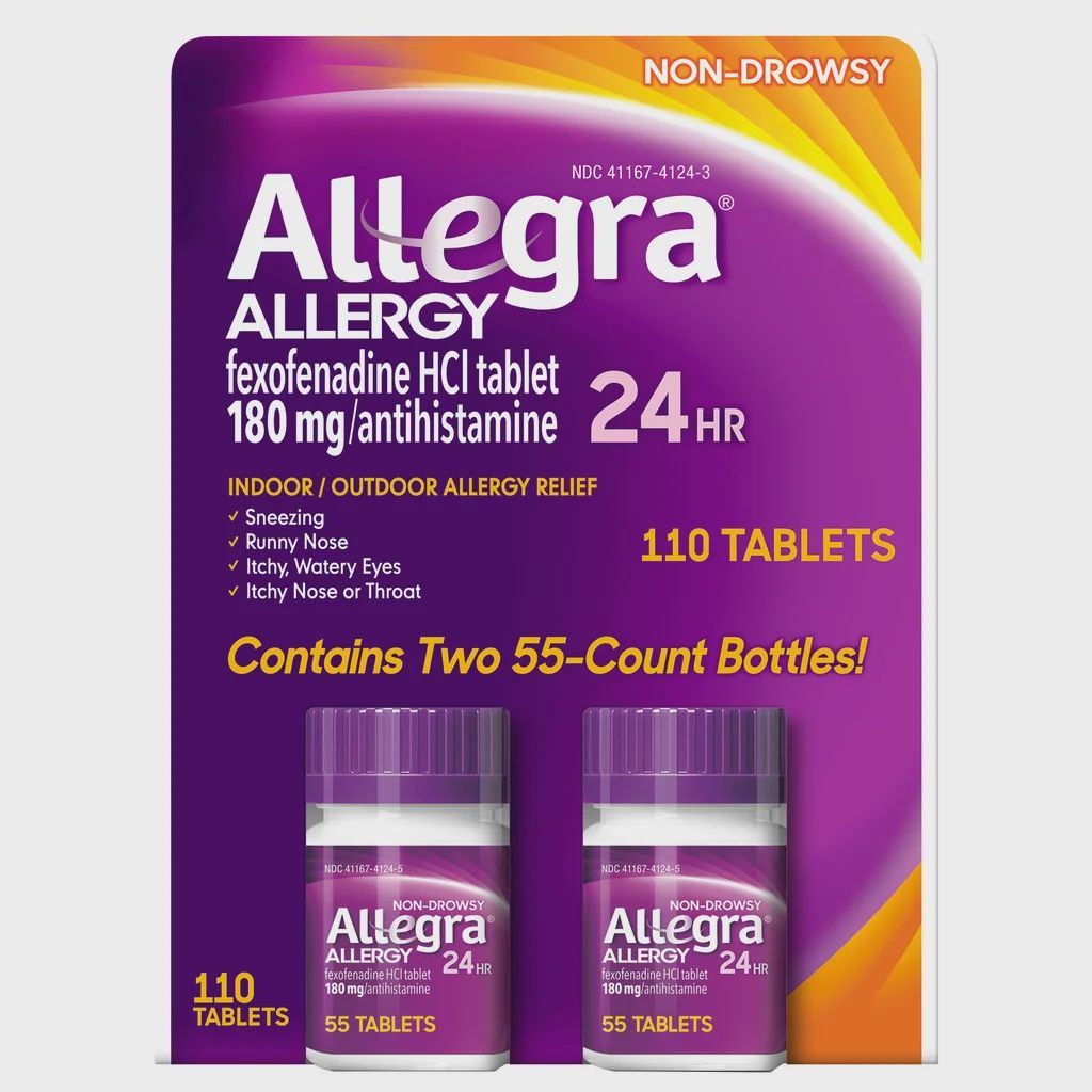Allegra Allergy Non-Drowsy, 110 Tablets Retail $38.99