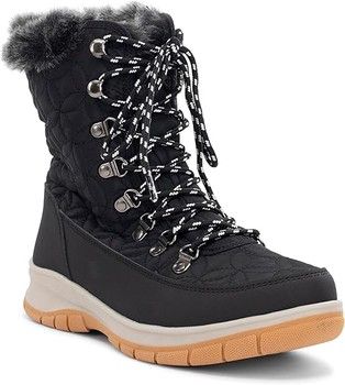 Chooka Womens Belltown Mid Faux Fur Cold Weather Boot - Water - Retail $33.99