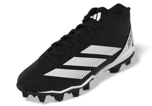 Adidas Adizero Impact.2 Molded Rubber Football Cleats Men's Cleated Shoes Black/White/Black : 8.5 D - Medium, Synthetic - Retail $54.99