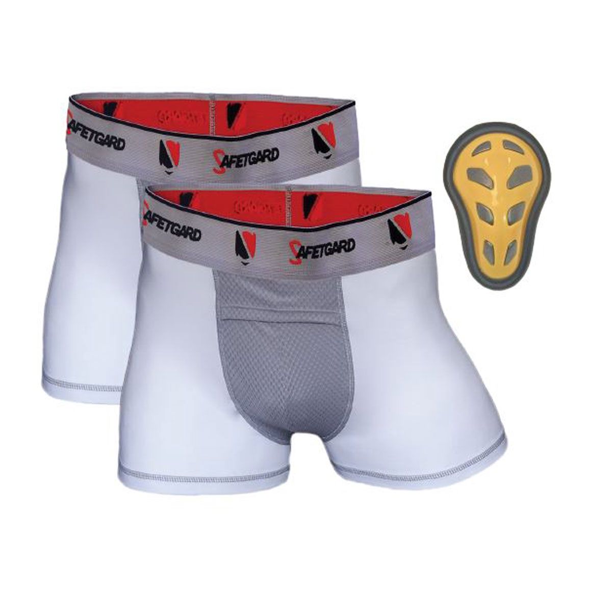 2pk Safetgard Pee Wee Briefs with Yellow Cage Cup Protector (18 -20 30-55lbs) Retail $24.99