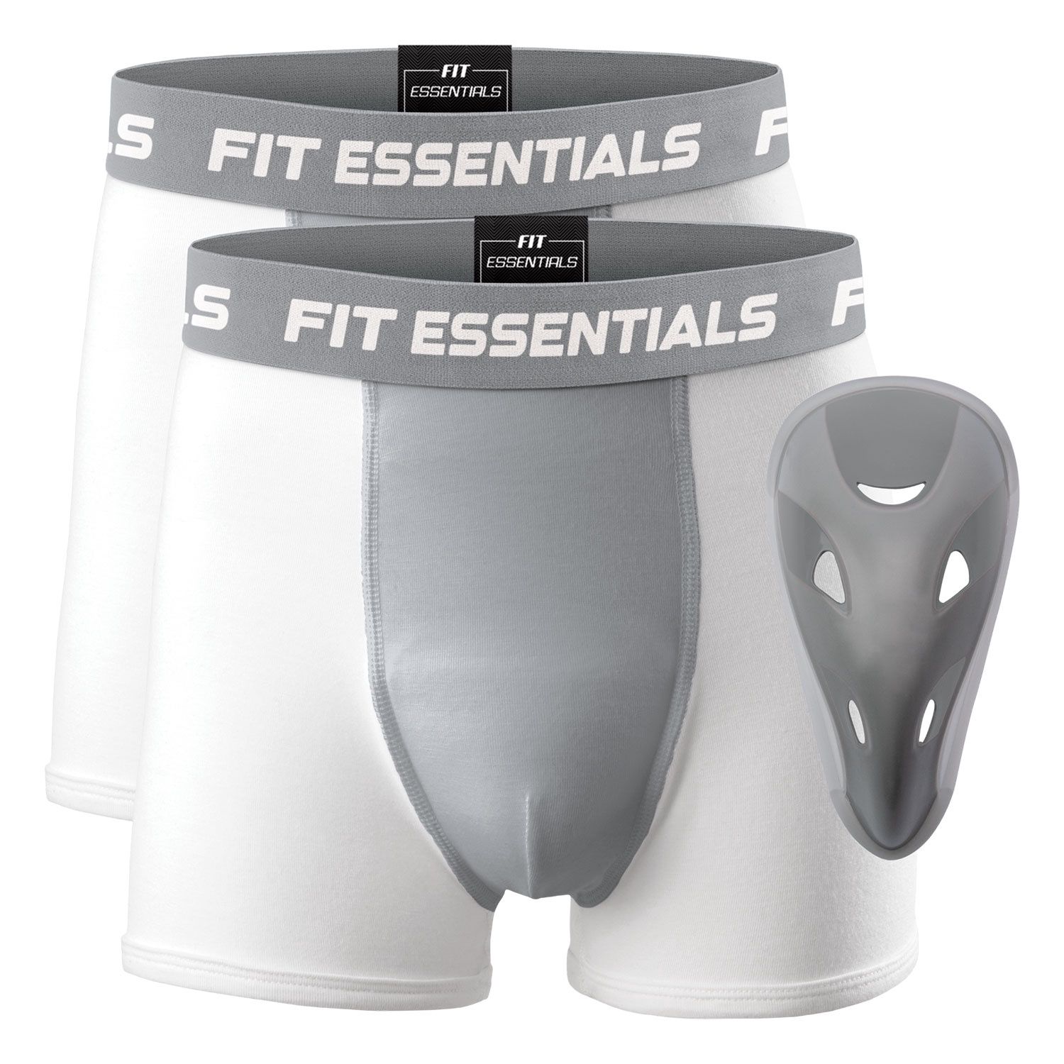 Fit Essentials Adult Boxer Brief with Cup - 2-Pack Retail  $29.99
