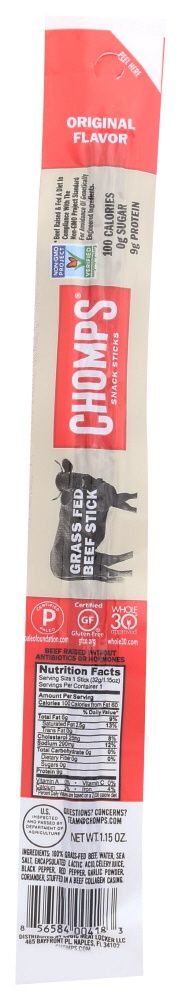 Chomps Original Beef Stick 1.15oz Retail $2.50