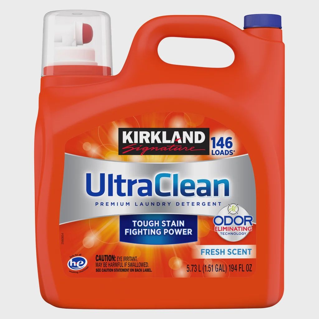 Kirkland Signature Ultra Clean HE Liquid Laundry Detergent, 146 loads, 194 fl oz - Retail $21.49