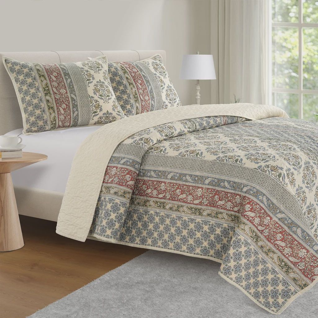 The Linen Closet Mahalia 3-piece Quilt Set - Retail $99.99