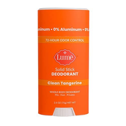 Lume Whole Body Deodorant for Women - Smooth Solid Stick - Aluminum Free - Clean Tangerine - 2.6oz - Retail $10.00
