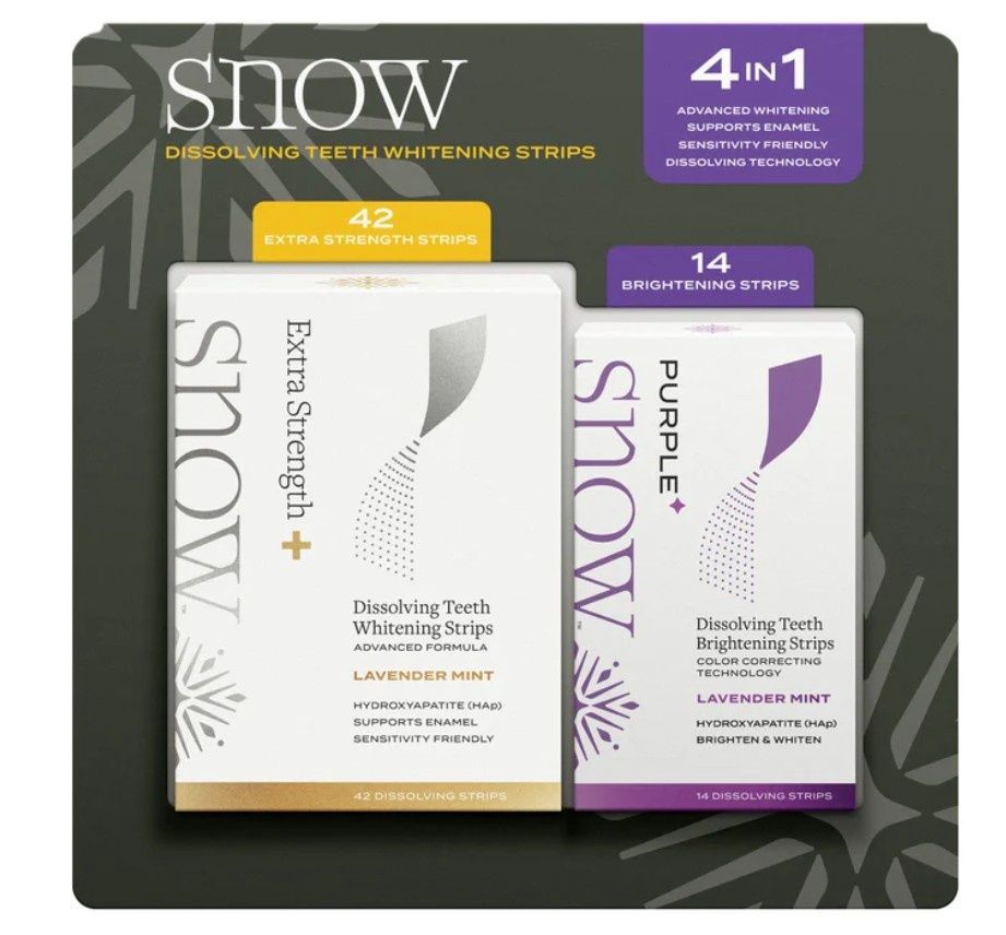 SNOW Dissolving Teeth Whitening Strips 21 Extra Strength 7 Brightening Treatment - Retail $39.99