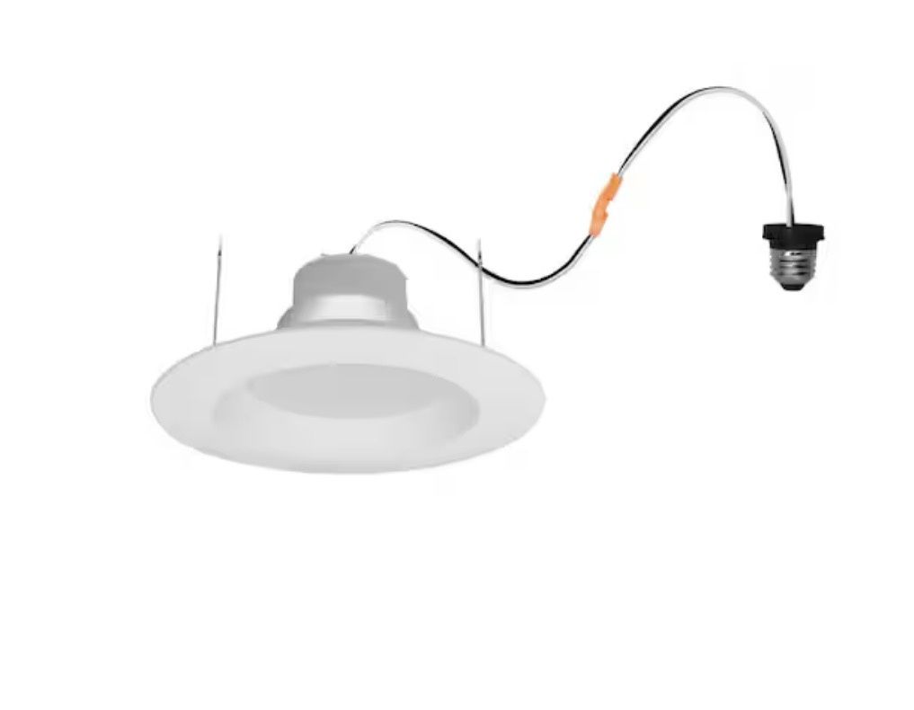 Sylvania Integrated LED 6 in. Retro Fit 3000K 625 Lumen Dimmable Recessed Light White, Wet Rated (12-Pack) - Retail $36.40