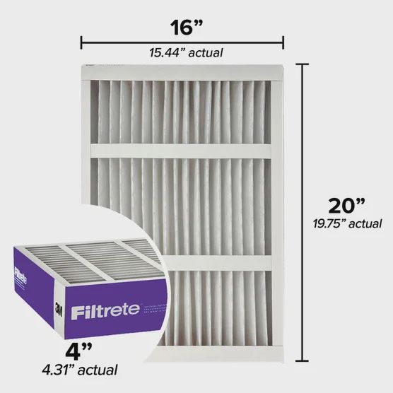 Filtrete Air Filter 4”, MPR 1550 MERV 12, Ultra Allergen, Bacteria, and Virus Deep Pleat Filter - Retail $43.99
