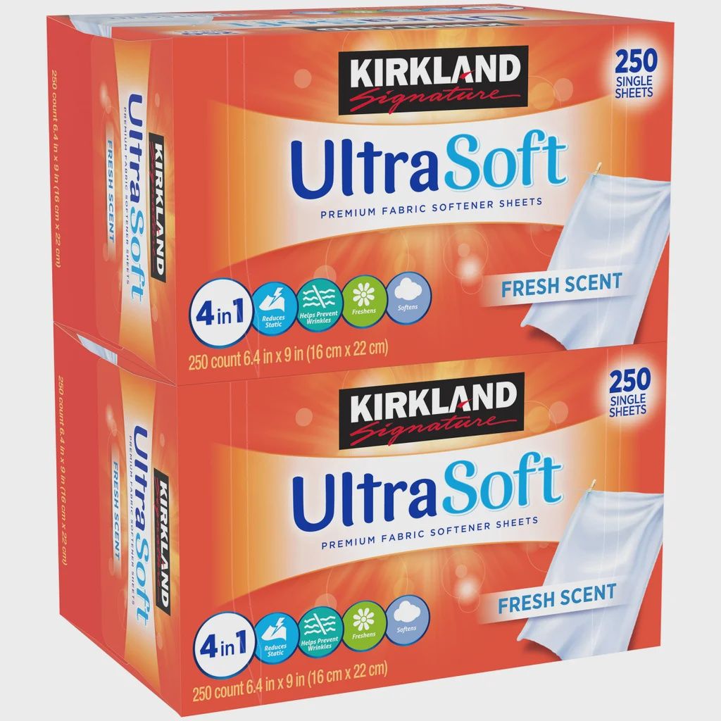 Kirkland Signature Fabric Softener Sheets, 250-count - Retail $5.00
