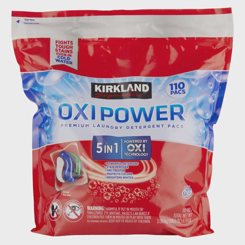 Kirkland Signature Oxi Power Laundry Detergent Pacs, 110-count - Retail $23.99