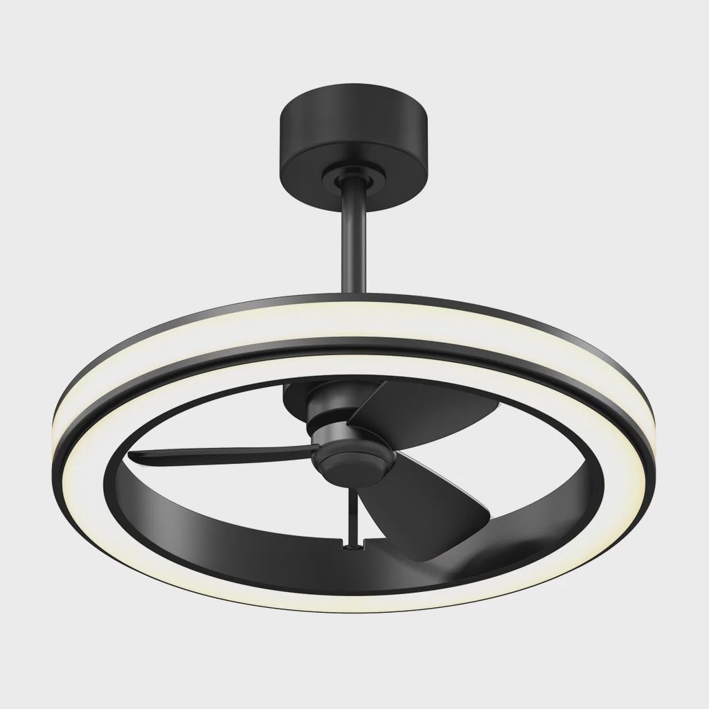 Artika Edwin 23" LED Chandelier Ceiling Fan Retail $159.99, COLOR: Black