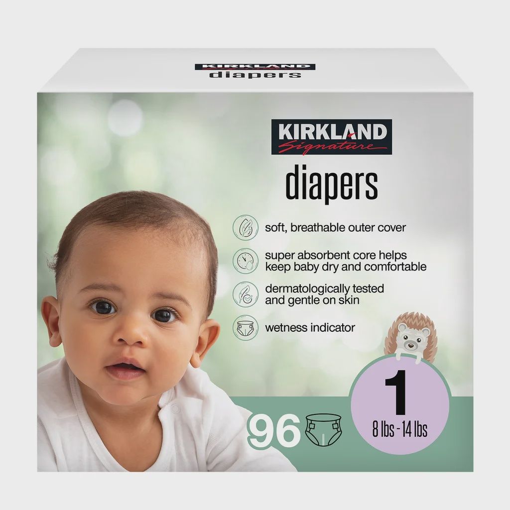 Kirkland Signature Diaper Size 1, 96-count Retail 14.99