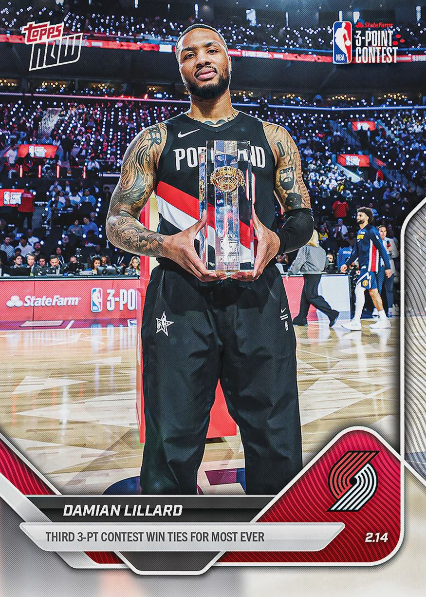 Damian Lillard - 2025-26 NBA Topps NOW® - Card 175 - PR: 2205 - Retail $11.99