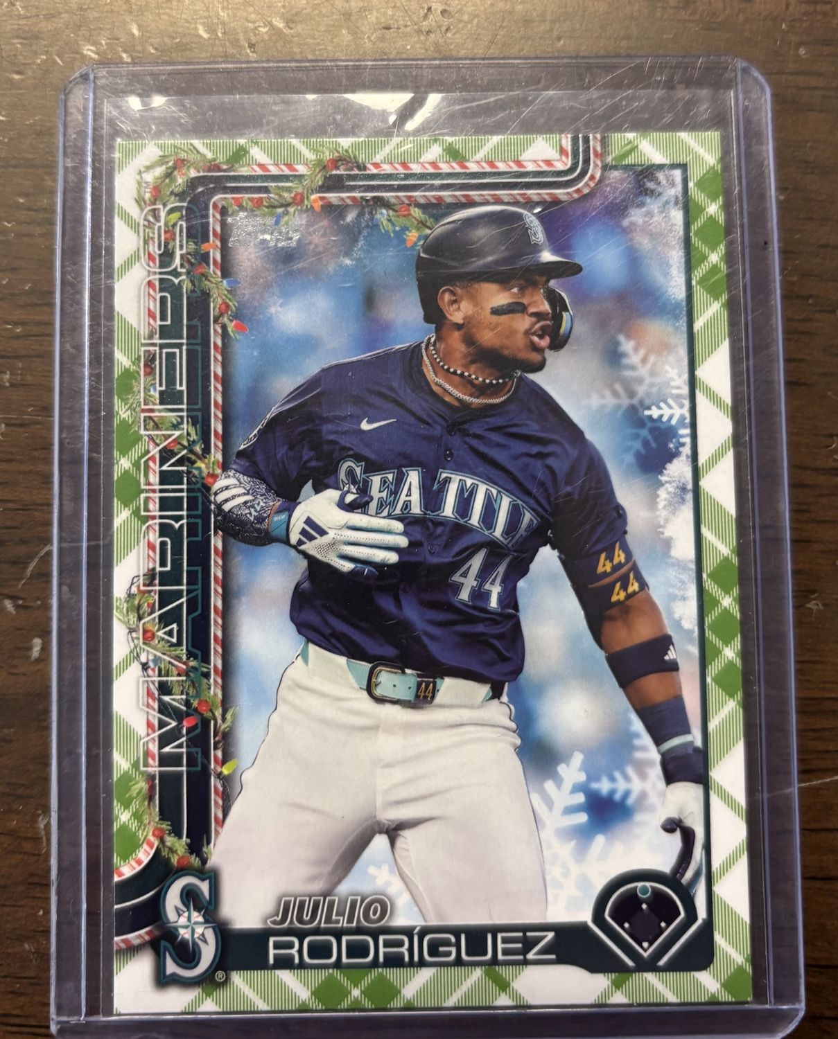 2025 Topps Holiday - Julio Rodriguez (Holiday Plaid) #H186 - $10.00