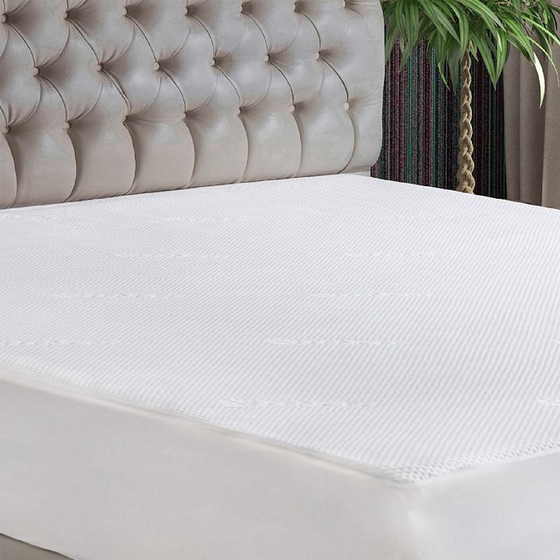 Swiss Comforts King Tencel Mattress Protector White Soft Cool Quiet Waterproof - Retail $52.99
