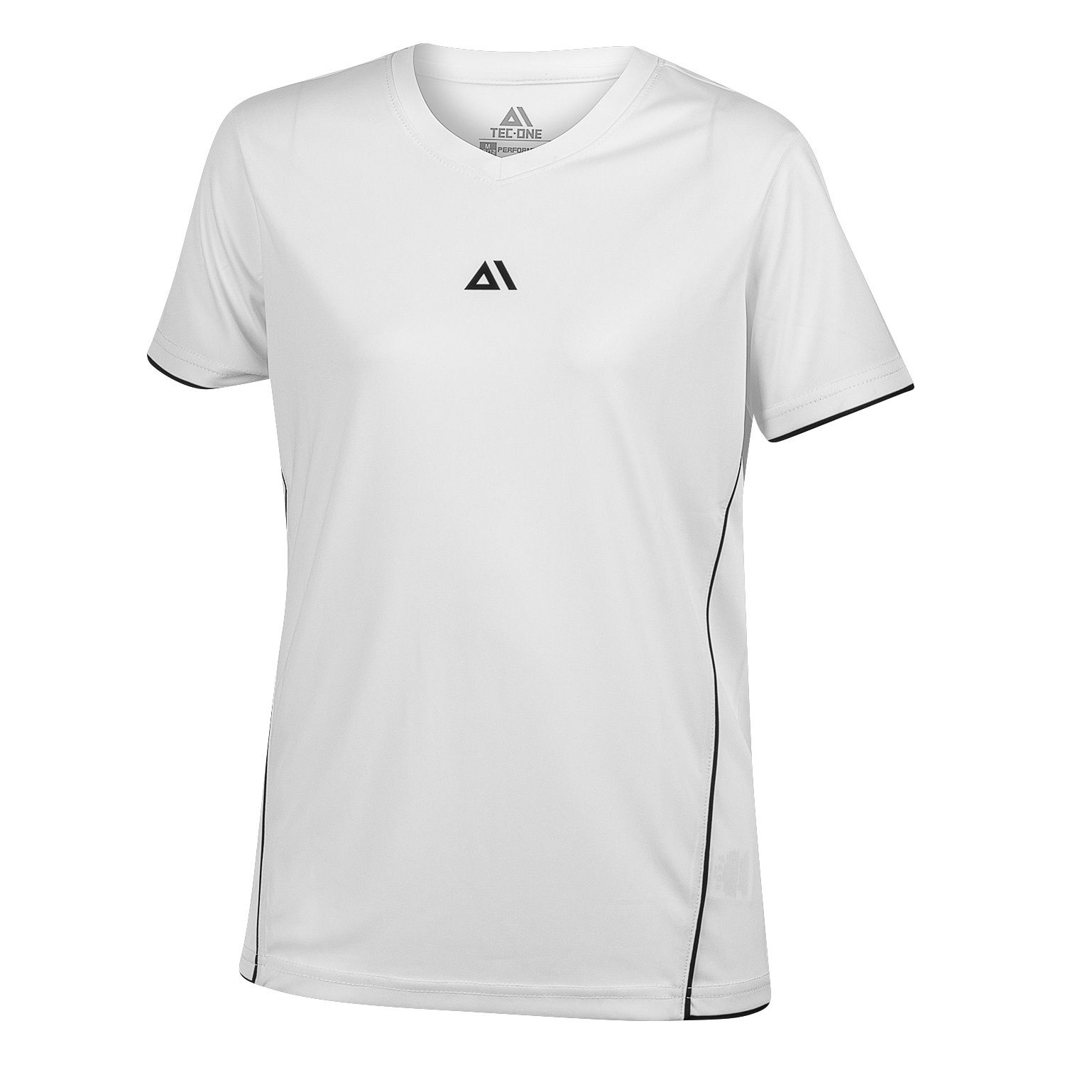 TEC-ONE Kids' Short-Sleeve Soccer V-Neck Tee - Retail $14.99, COLOR: White