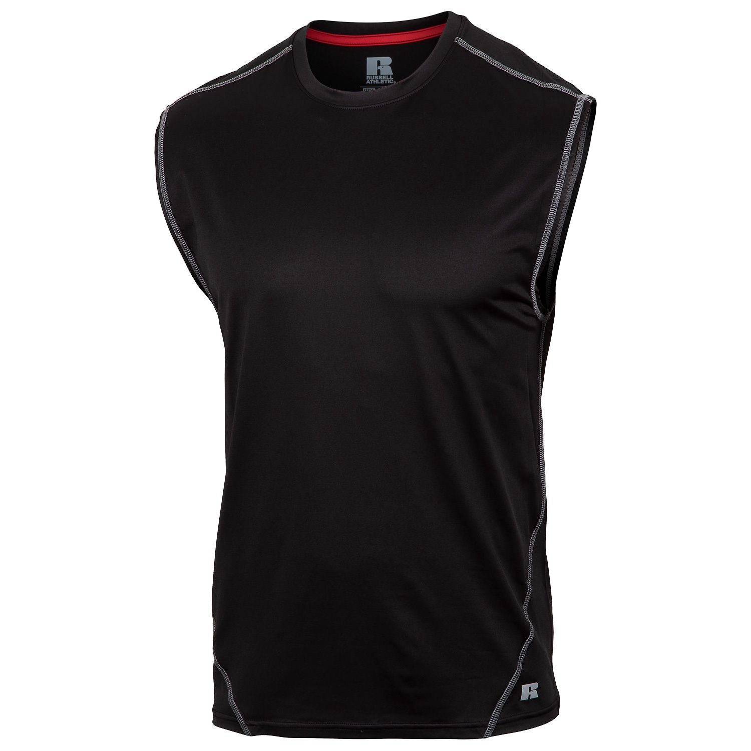 Russell Athletic Men's Sleeveless Fitted Crew Tank Top - Retail $18.99, COLOR: Black