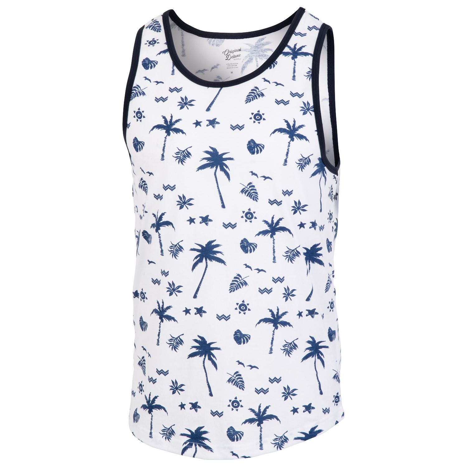 Original Deluxe Men's Del Sol All-Over Palm Tank Top - Retail $12.99