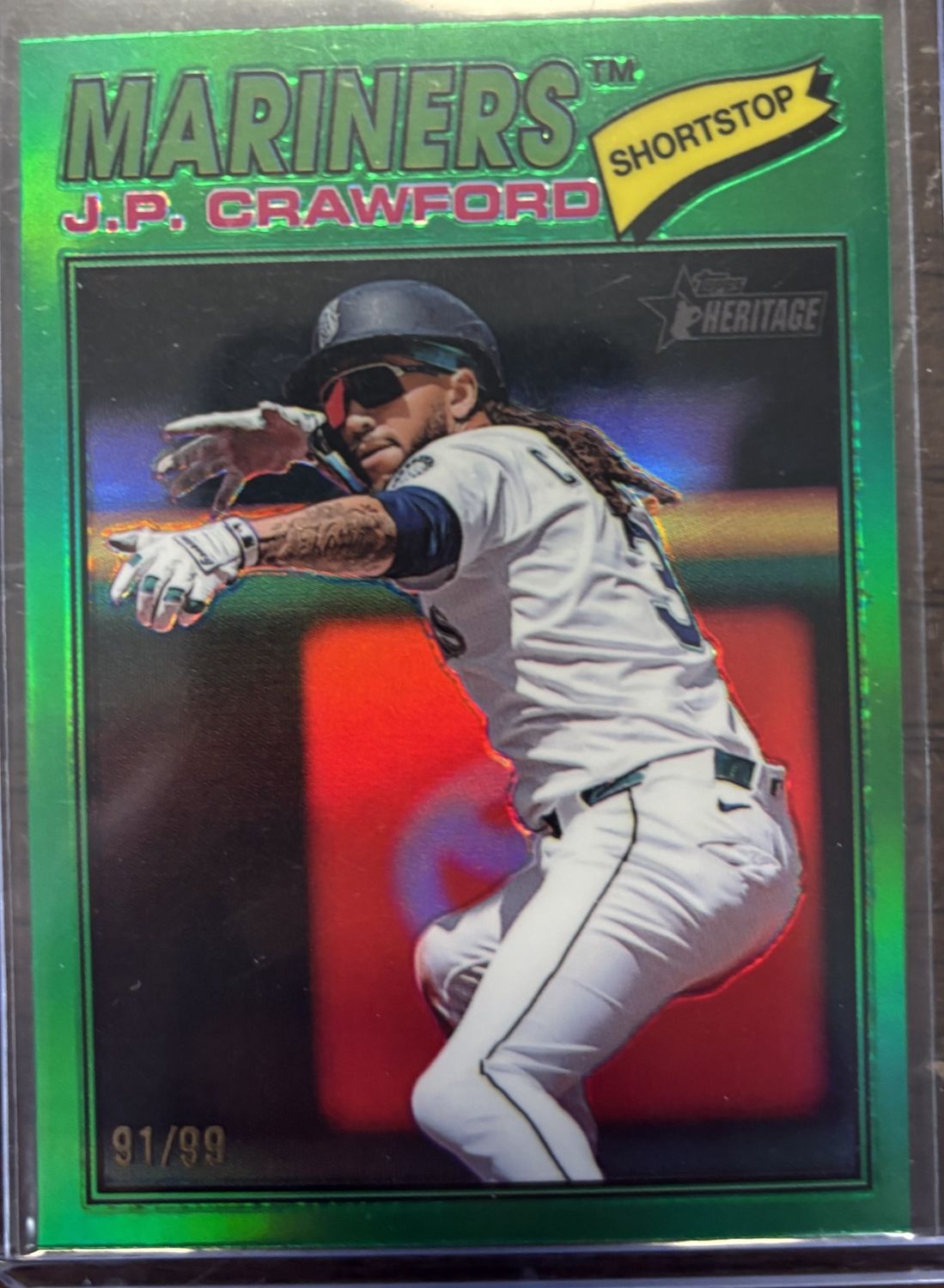 2026 Topps Heritage - J.P. Crawford #289 Green Bordered Chrome (91/99) - $25.00