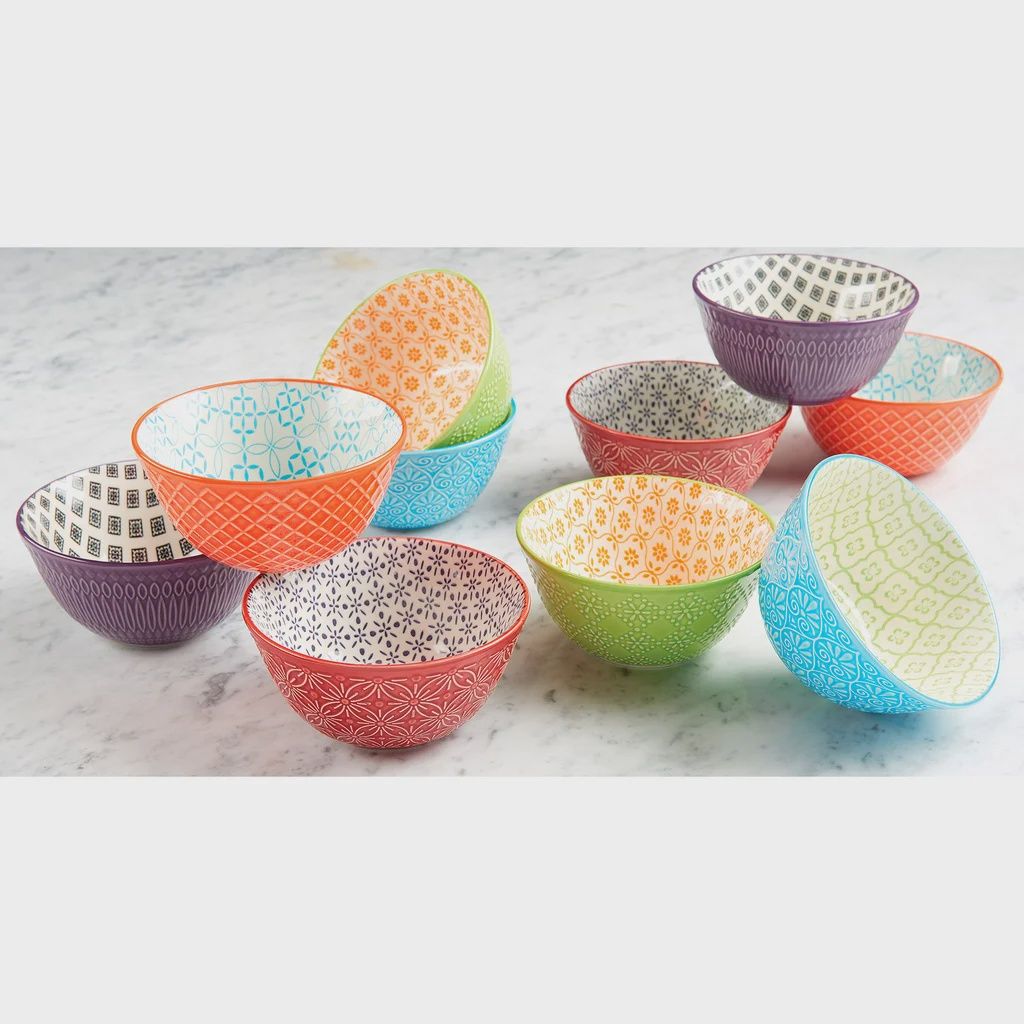 Signature Housewares 10-piece Small Stoneware Bowls - Retail $9.99