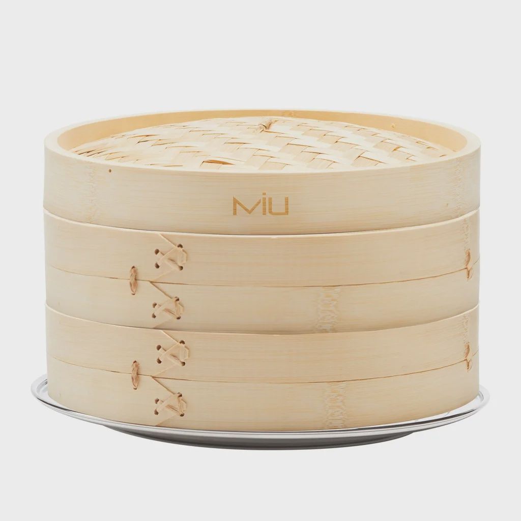 MIU 10” 2-Tier Bamboo Steamer Basket - Retail $16.99