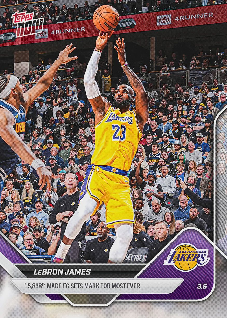 LeBron James - 2025-26 NBA Topps NOW® - Card 196 - PR: 5353