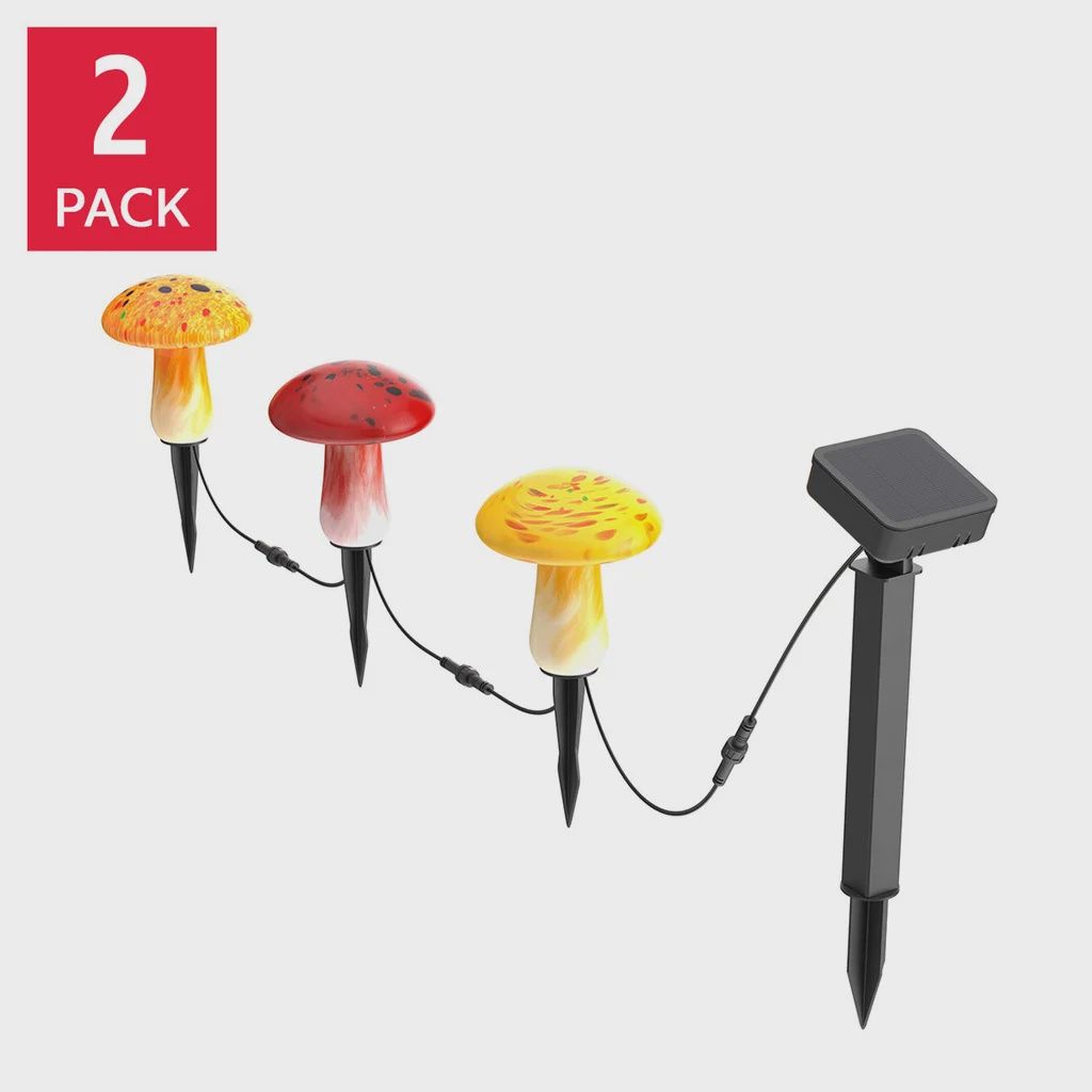 nfinity X1 Glass Solar Mushroom Landscape Lights, Retail $32.50