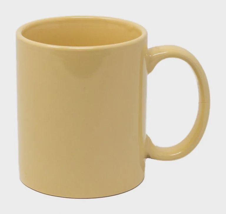 11oz - Three Finger C-Handle Coffee Mug, COLOR: Almond
