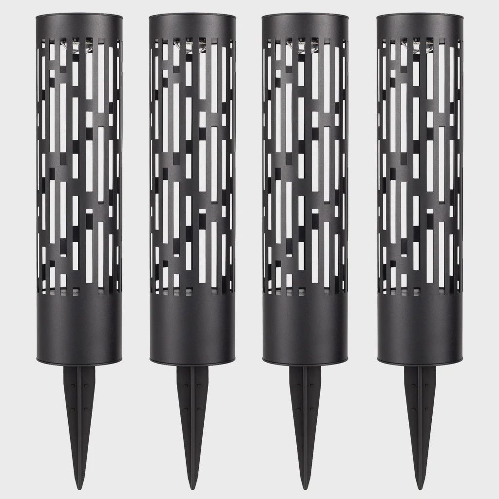 Rotating Solar Bollard Lights, 4-pack Retail $29.99
