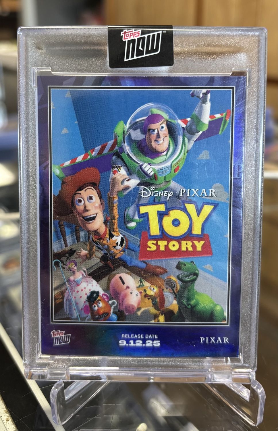 2025 Disney Topps Now Toy Story Image Variatin SP Encased Card #TS01-SP