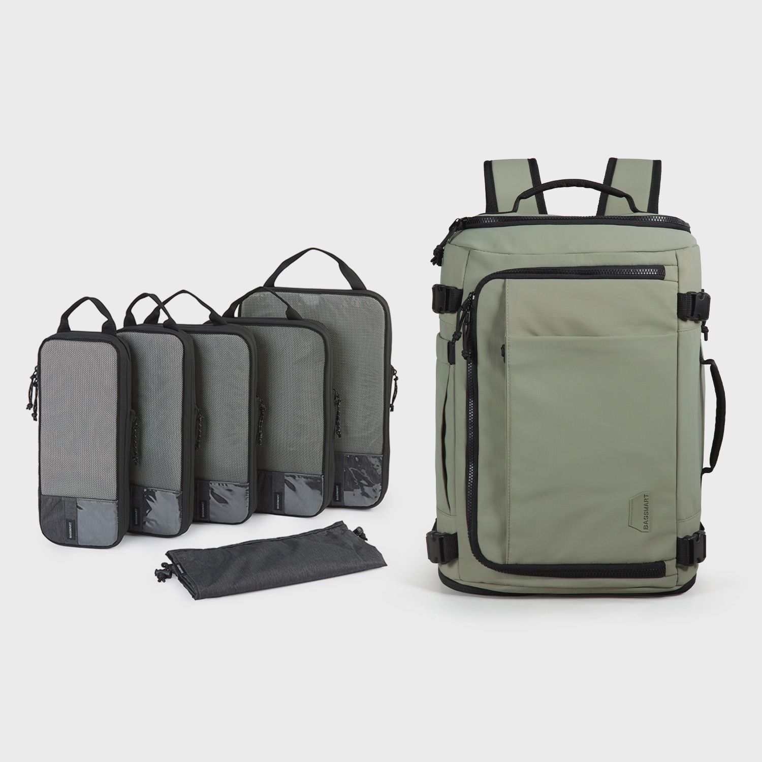 Bagsmart 38L Blast Backpack with 4-piece Compression Packing Cubes