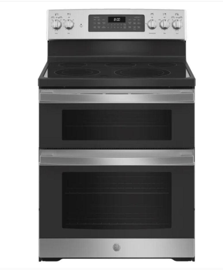 GE 30" 6.6 cu. ft. ELECTRIC Free-standing Double Oven Range with Convection, Fast Preheat - Retail $1,299.99