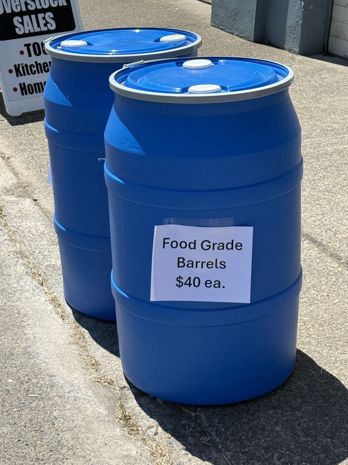 Food Grade Barrel , 55G (208L) Retail $79.99