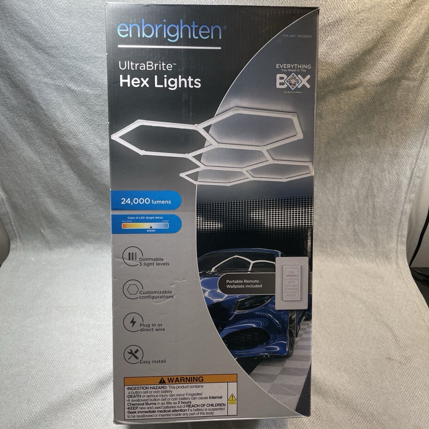 ENBRIGHTEN UltraBrite 5 LIGHT HEX LIGHT.24000 LUMENS 5000K Bright White - OB